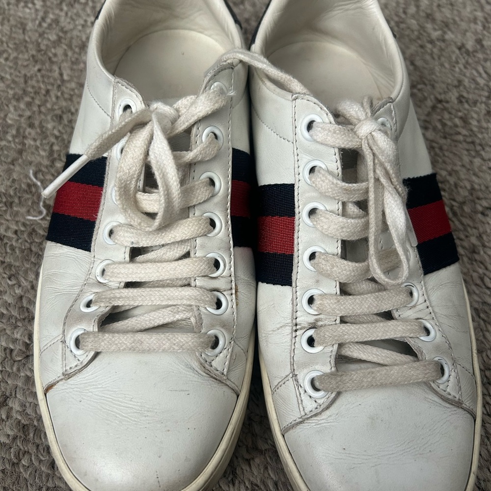 Gucci White and Red Sneakers Classic Design size 5.5 - Picture 7 of 8